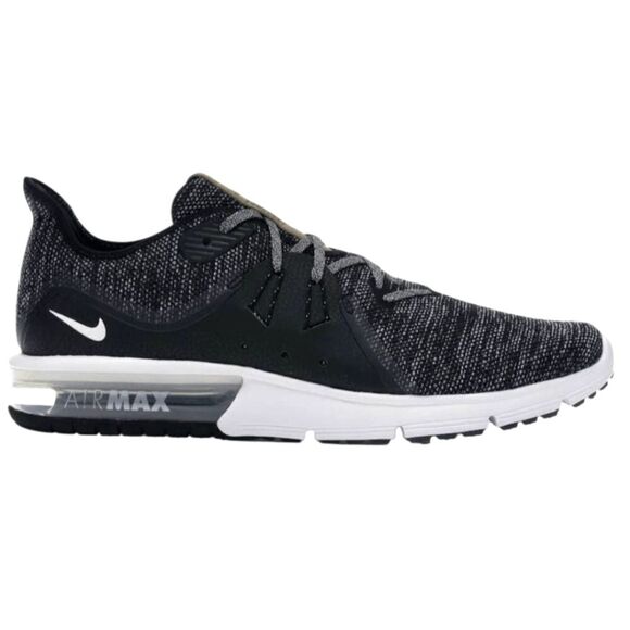 NIKE Air Max Sequent 3 'Black Dark Grey' Running Shoes Size 9 - Picture 1 of 10